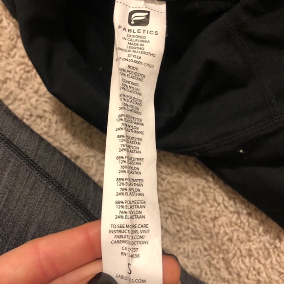 Fabletics Black Mesh Leggings Size Small - Picture 6 of 8